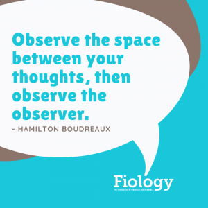 Observe the space between your thoughts