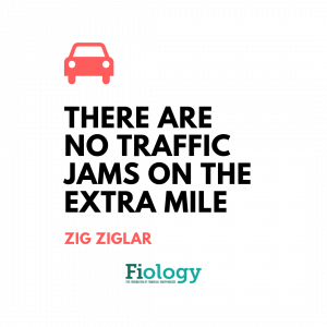 There are no traffic jams on the extra mile