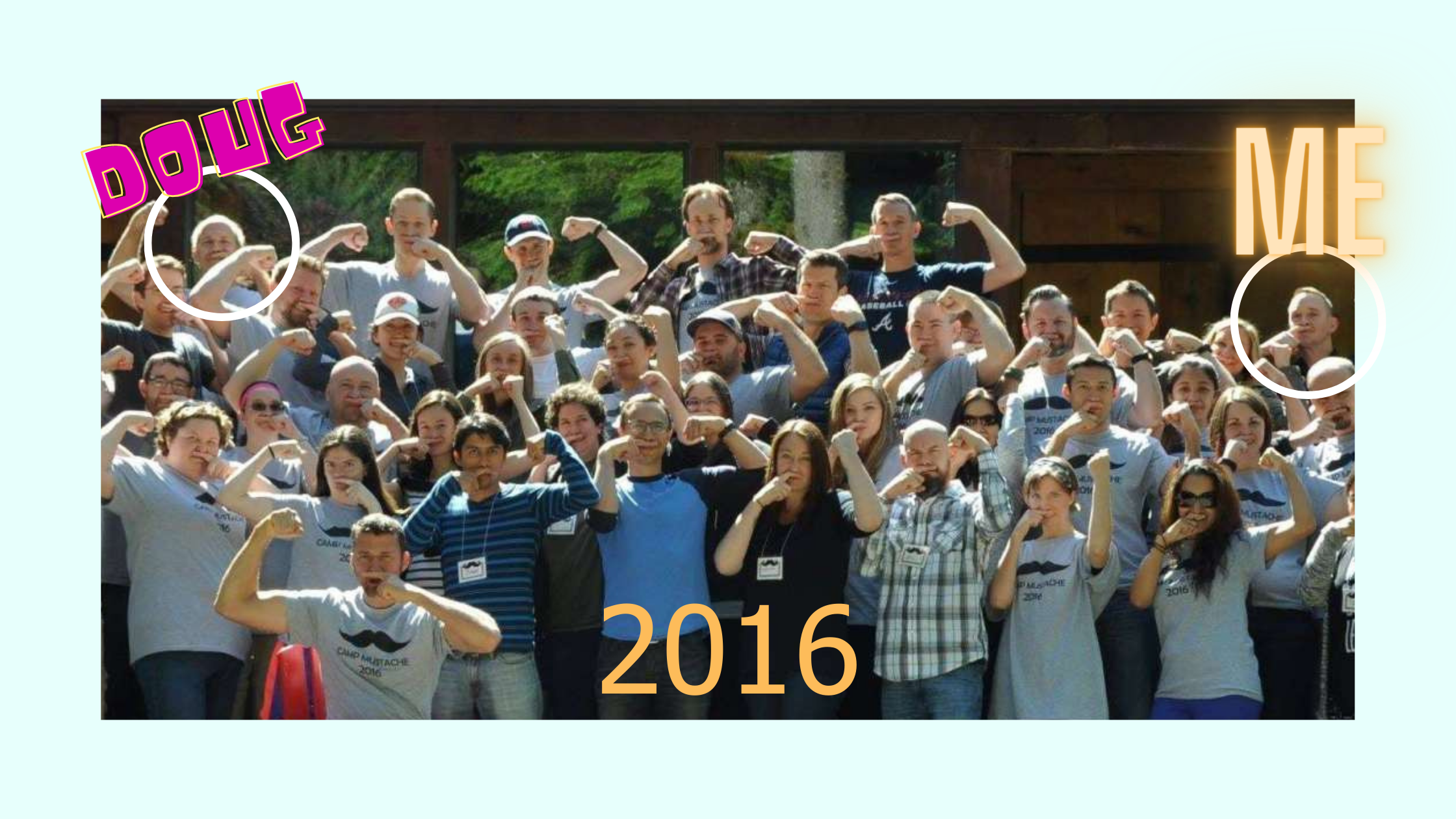 Group photo of Camp Mustache 2016