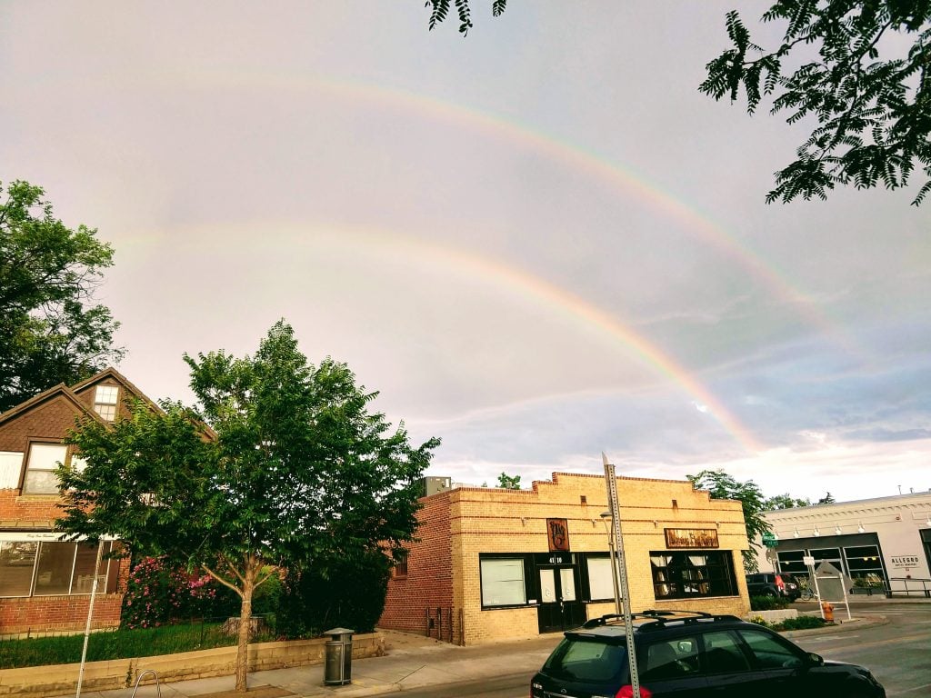 Double Rainbow in Denver Colorado